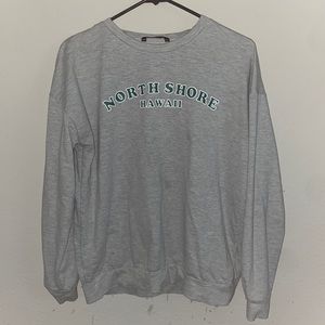 Grey 'North Shore Hawaii' Long Sleeve